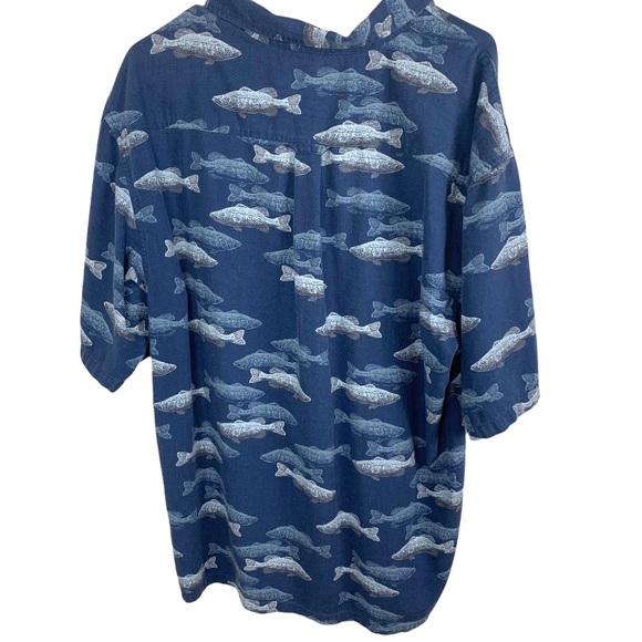 Columbia Fisherman Button Down Short Sleeve Shirt | Blue | Men’s Size Medium - Picture 2 of 5